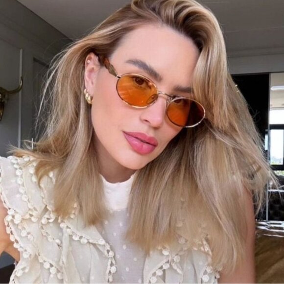 NWT PRADA SUNGLASSES GOLD